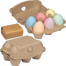Kreideeier in Pappkarton - Beige