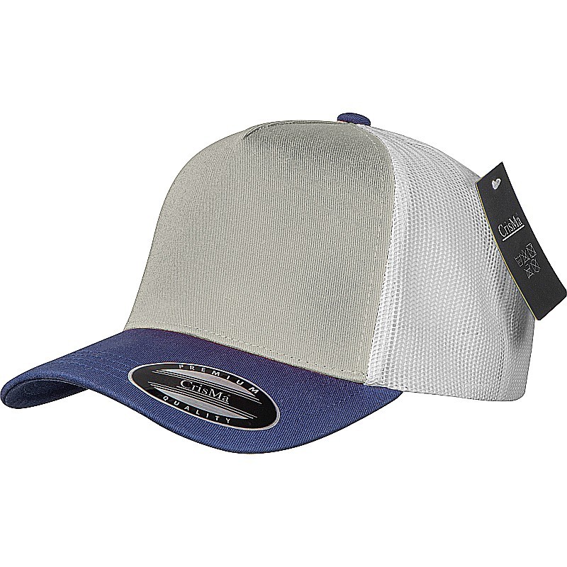 CrisMa Cap mit Mesheinsatz  - Silbergrau