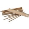 Holzbox mit 8 Buntstiften und Lineal - Braun