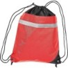 Non Woven Gymbag mit reflektierendem Streifen - Rot