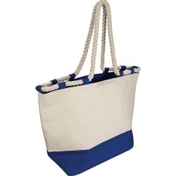 Jutetasche mit Kordel - Blau