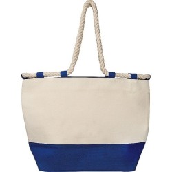 Jutetasche mit Kordel - Blau