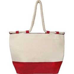Jutetasche mit Kordel - Rot