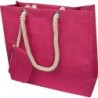 Jutetasche mit Kordelgriffen - Pink