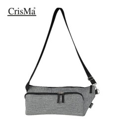 Umhängetasche aus Polyester - Silbergrau