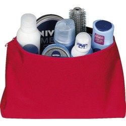 Große Kulturtasche aus Polyester - Rot