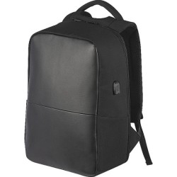 Hochwertiger Rucksack mit USB Anschluss - Schwarz