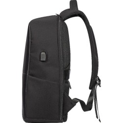 Hochwertiger Rucksack mit USB Anschluss - Schwarz