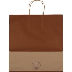 Recycelte Papiertasche groß - Braun