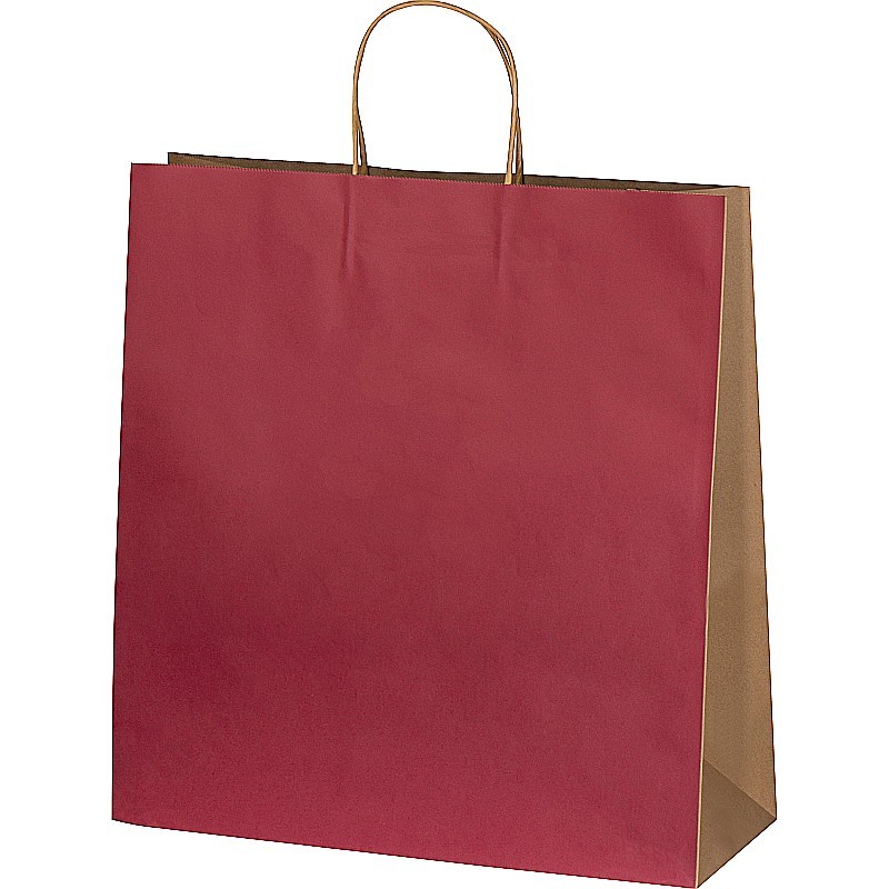 Recycelte Papiertasche groß - Burgund