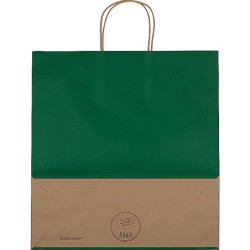 Recycelte Papiertasche groß - Grün