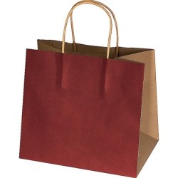 Recycelte Papiertasche klein - Burgund