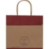 Recycelte Papiertasche klein - Burgund