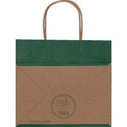 Recycelte Papiertasche klein - Grün