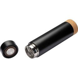 Vakuum Edelstahlflasche mit Teesieb 450ml - Schwarz