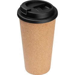 Trinkbecher mit Korkoberfläche 400ml - Beige