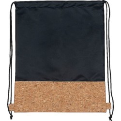 Gymbag aus Polyester mit Korkboden - Schwarz