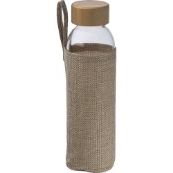 Glasflasche mit Jutehülle 500ml - Transparent