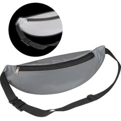 Reflektierende Gürteltasche aus Polyester - Silbergrau