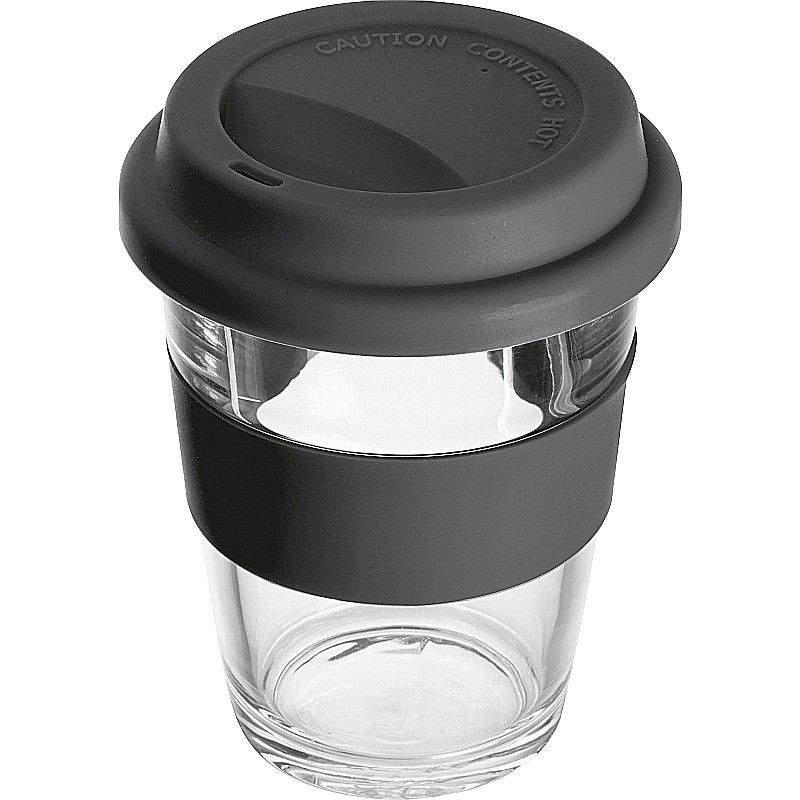 Becher aus Glas 300ml - Schwarz