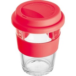 Becher aus Glas 300ml - Rot