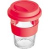 Becher aus Glas 300ml - Rot