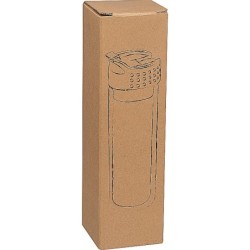 Borosilikat Glasflasche mit Teesieb 400 ml - Transparent