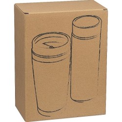 Set aus Trinkbecher und Isolierflasche - Beige