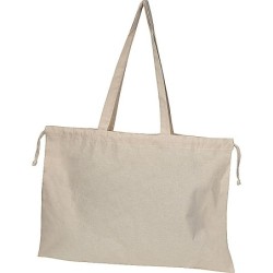 Bio Baumwolltasche (GOTS) mit Verschluss  - Beige
