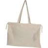 Bio Baumwolltasche (GOTS) mit Verschluss  - Beige