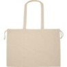 Bio Baumwolltasche (GOTS) mit Verschluss  - Beige