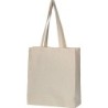 Bio Baumwolltasche (GOTS) mit Bodenfalte - Beige
