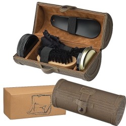 Schuhputzset 6 teilig - Braun
