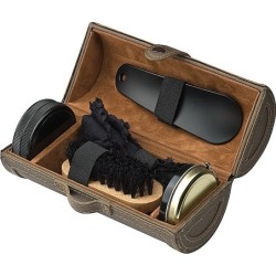 Schuhputzset 6 teilig - Braun