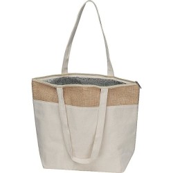Kühltasche aus Baumwolle und Jute - Beige