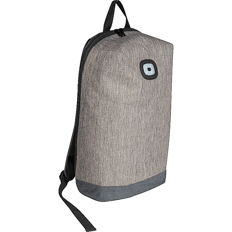 Rucksack mit integriertem LED Licht - Silbergrau