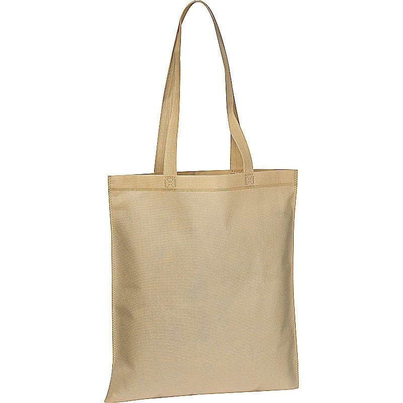 Non Woven Tasche mit langen Henkeln - Beige