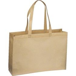 Non Woven Tasche mit Bodenfalte - Beige