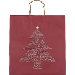 Weihnachtstasche groß - Burgund