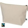 Fairtrade Kulturtasche aus Baumwolle  - Beige