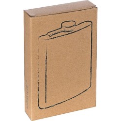 Flachmann aus Edelstahl 237 ml - Silbergrau