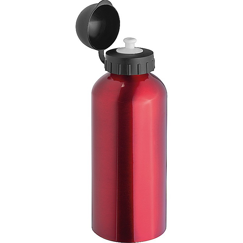 Trinkflasche aus Metall 600ml - Rot