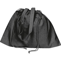 Bio Baumwolltasche (GOTS) mit Verschluss  - Schwarz