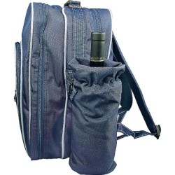 Picknickrucksack aus Polyester für 4 Personen - Blau