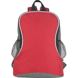 Rucksack mit Seitenfächern aus Polyester - Rot