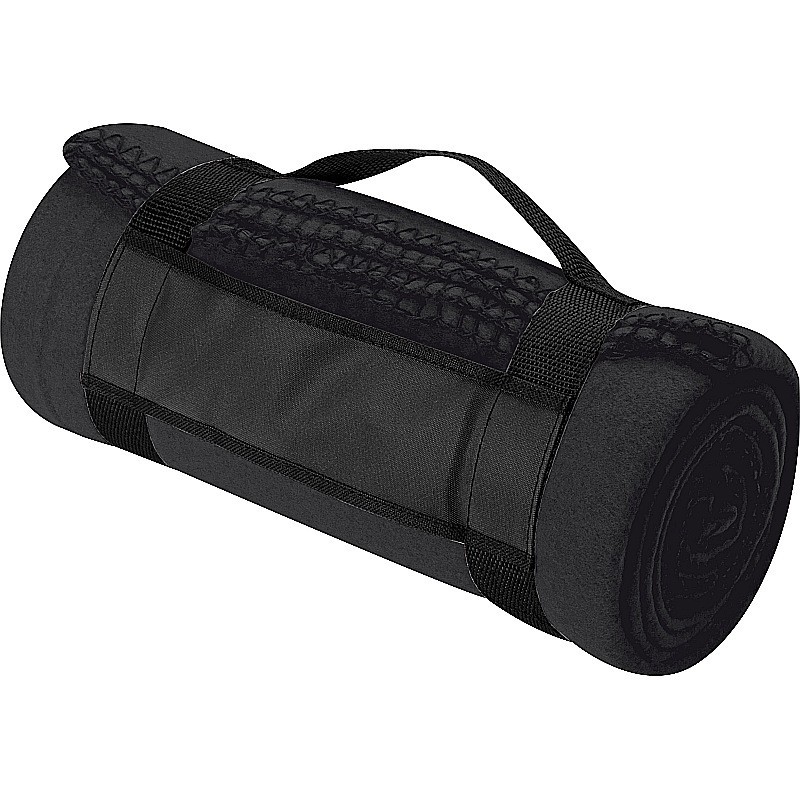 Fleecedecke mit Tragebanderole