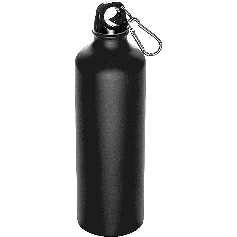 Trinkflasche aus Metall mit Karabinerhaken 800ml