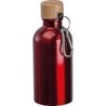 Edelstahltrinkflasche mit Karabiner, 400ml