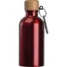 Edelstahltrinkflasche mit Karabiner, 400ml