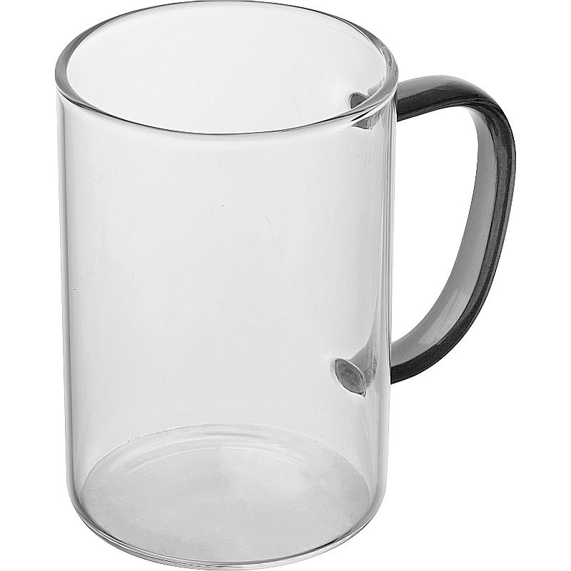 Glastasse mit farbigem Henkel 250ml